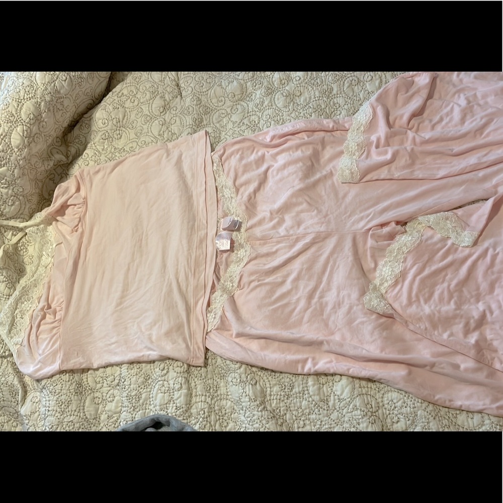 Victoria secret pink lace Pj set